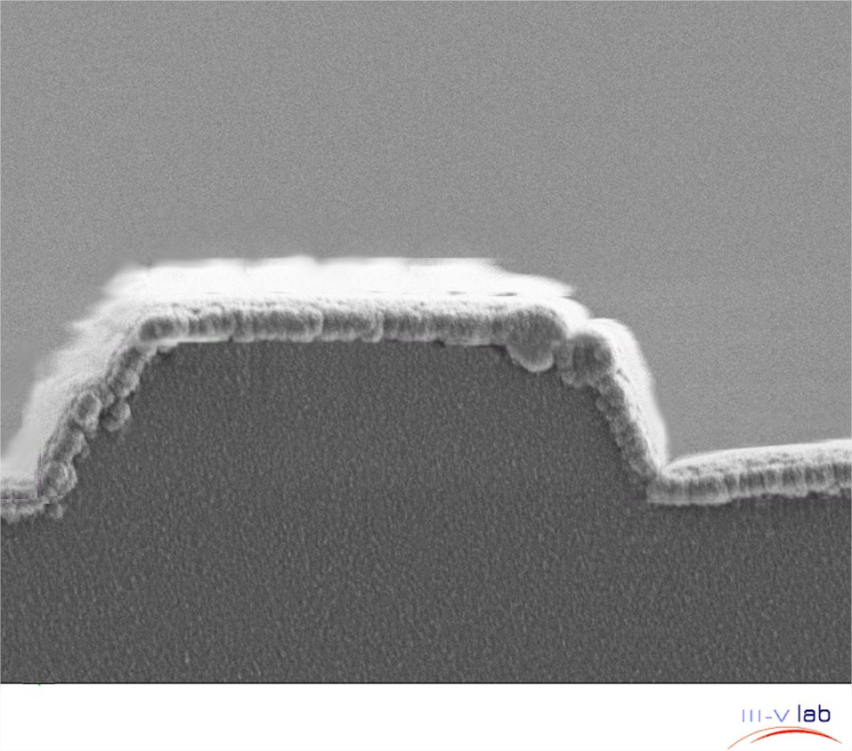Ruban ridge de quelques µm de large, fabrication de diodes laser monofréquences